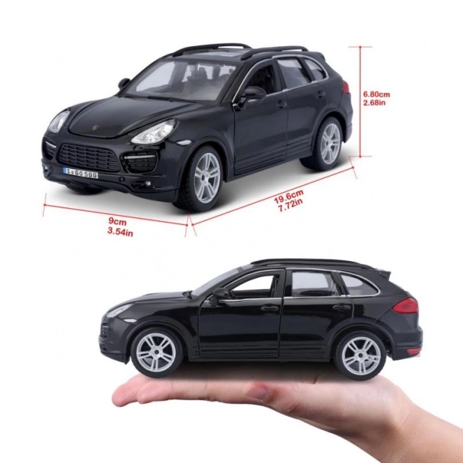 Kovinski model Porsche Cayenne Turbo črn 1/24