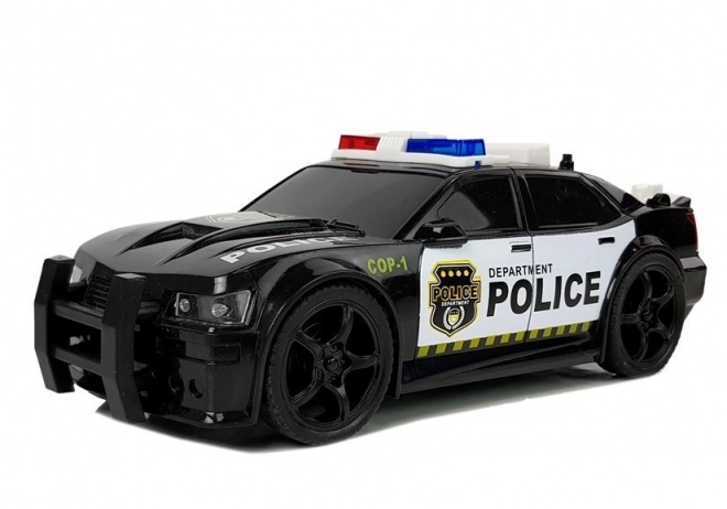 Policijski avto 1:20 Drive Fricative Sound Svetlobni efekti črna