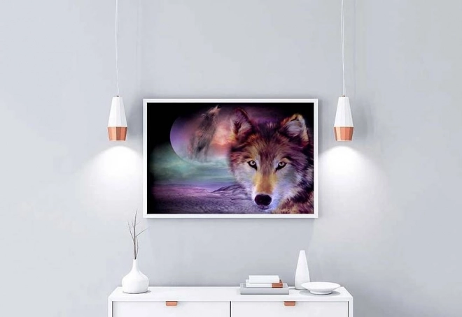 Diamantno slikanje volkovega pogleda 30x40 cm