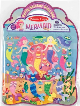 pena nalepke za večkratno uporabo z morskimi vilami MELISSA & DOUG