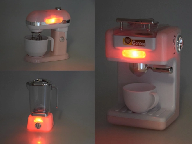 Set malih gospodinjskih aparatov za igranje mešalec toaster aparat za kavo ZA5204