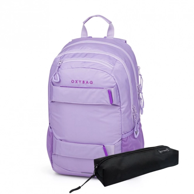 Študentski nahrbtnik in puščica OXY SPORT Violet