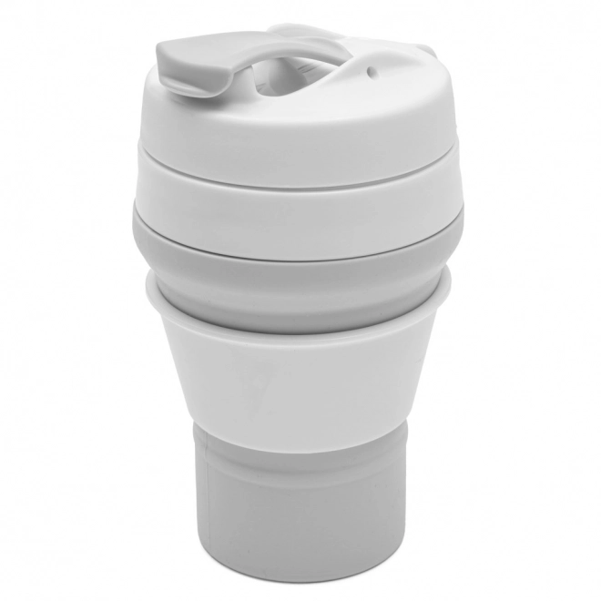 Zložljiva silikonska skodelica 350 ml 2v1 siva New Baby