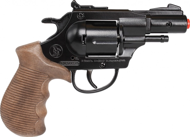 Kovinski črni policijski revolver Gold Collection - 12 strelov