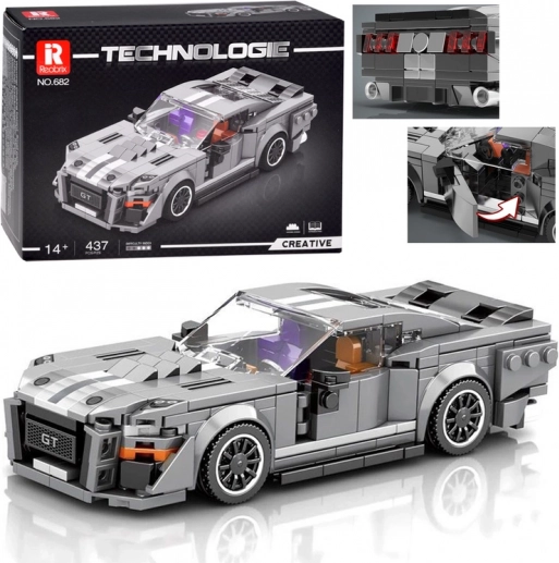 Tehnični set športni avto GT iz 60. let – siv