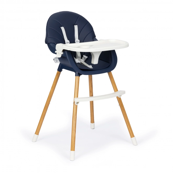 Ekotoys jedilna stolica 2v1 modra
