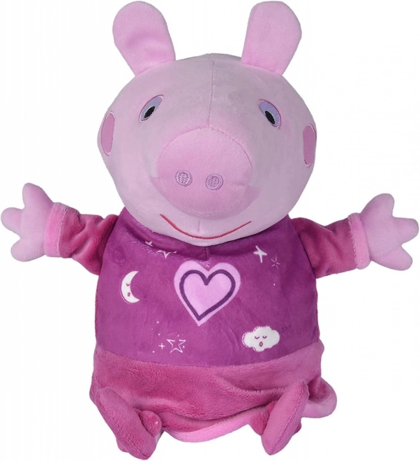 Peppa Pig 2v1 plišasti uspavanka, igranje + svetloba, roza, 25 cm
