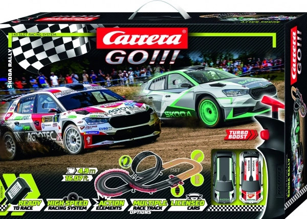 avtocesta carrera go škoda rally 4,9 m z loopingom in dvema voziloma fabia rs rally2