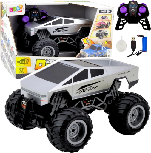 Daljinsko vodeni terenski avto Off-Road RC 1:16 srebrn