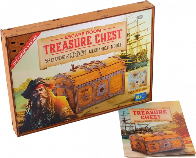 Pobeg iz Sobe Skrinja z Zakladom lesen 3D puzzle