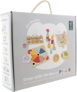 POLARB leseni izobraževalni box GROW-WITH-ME 36+ mesecev
