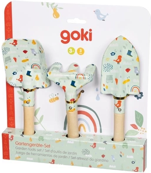 goki otroški vrtni komplet orodja pomlad, 3 kosi