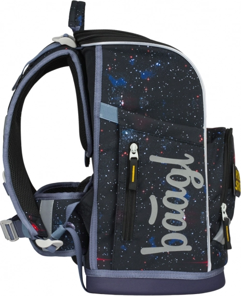 Šolski set BAAGL: Zippy Plus Pixel Space - aktovka, puščica, vrečka