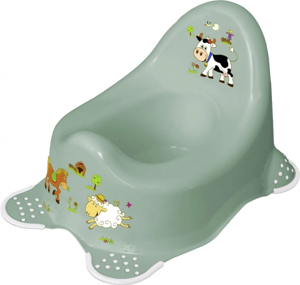 Otroški nočen kahliček »Funny Farm«, zelena