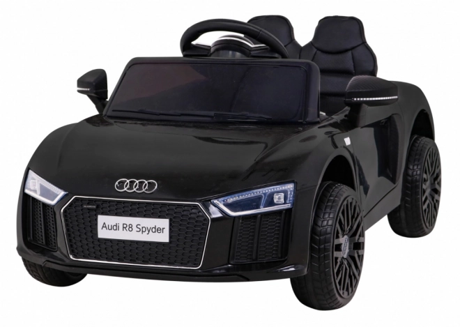 Audi R8 otroški električni avto črne barve z daljinskim upravljanjem, EVA kolesi, počasnim zagonom in MP3 LED