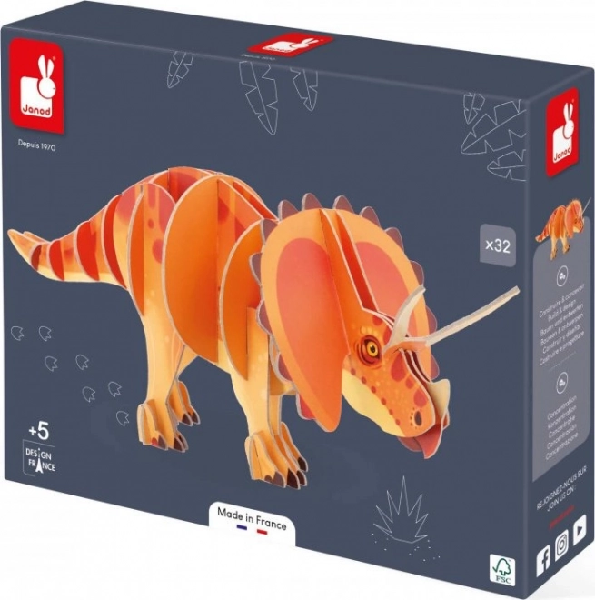 3D sestavljanka Triceratops od Janod