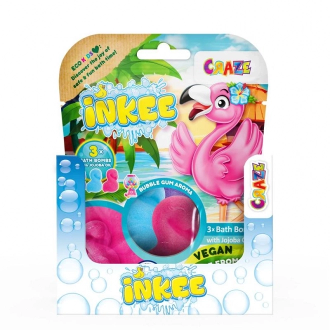 INKEE - Šumeča bomba za kopel - Flamingo