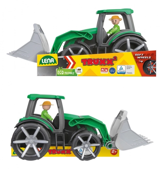 Auto Truxx 2 traktor z zajemalko plast 32 cm z figuro 24m+