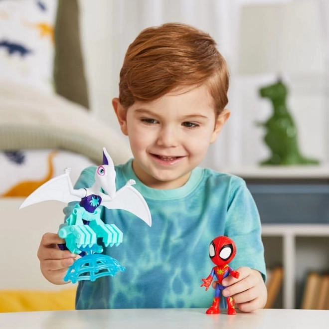 Spider-man spidey in njegovi neverjetni prijatelji figurica z dinozavrom in dodatki