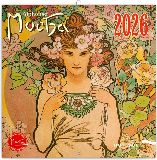 Koledarski dnevnik Alfons Mucha 2026