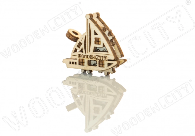 Leseni 3D sestavljanka mini set ladij