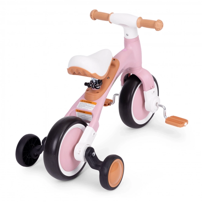 Ravnotežno kolo s pedali - vadbena kolesca 3v1 ECOTOYS – Roza