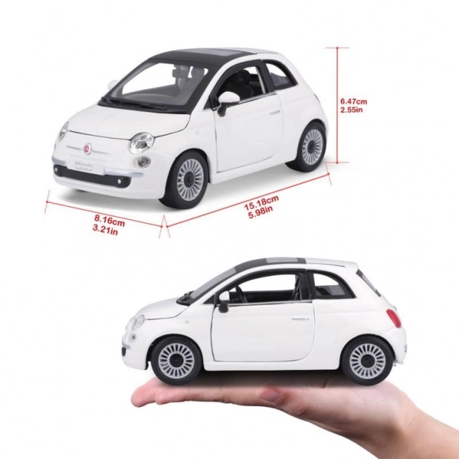 Bburago 1:24 Fiat 500 (2007) Bela