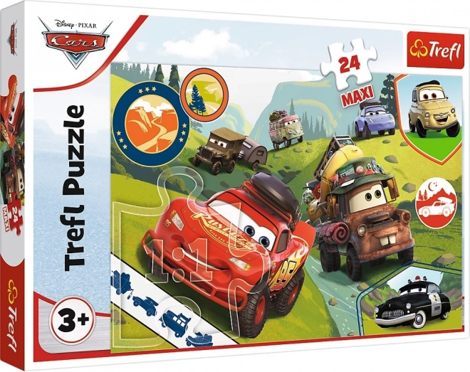 Sestavljanka 24 Maxi Vesela avta Disney Cars 3