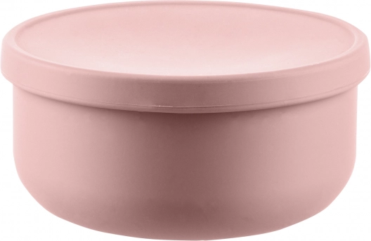 Silikonska skledica s pokrovom, Old Pink
