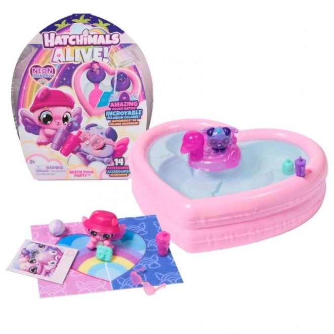 Živalce Hatchimals na bazenski zabavi
