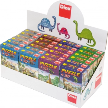 Sestavljanka z dinozavri in figurico – 60 koščkov