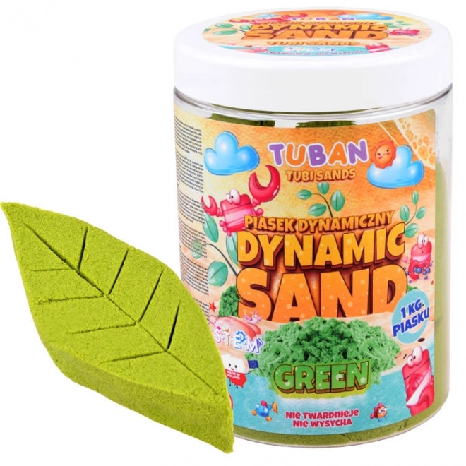 Tuban kinetični pesek 1kg zelen