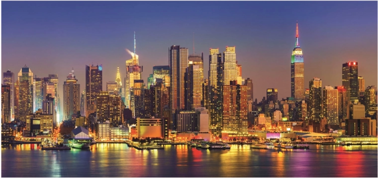 Panoramske puzzle Nebotičniki v New Yorku