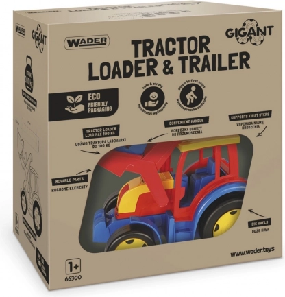 Wader gigant traktor z nakladačem in prikolico 117 cm