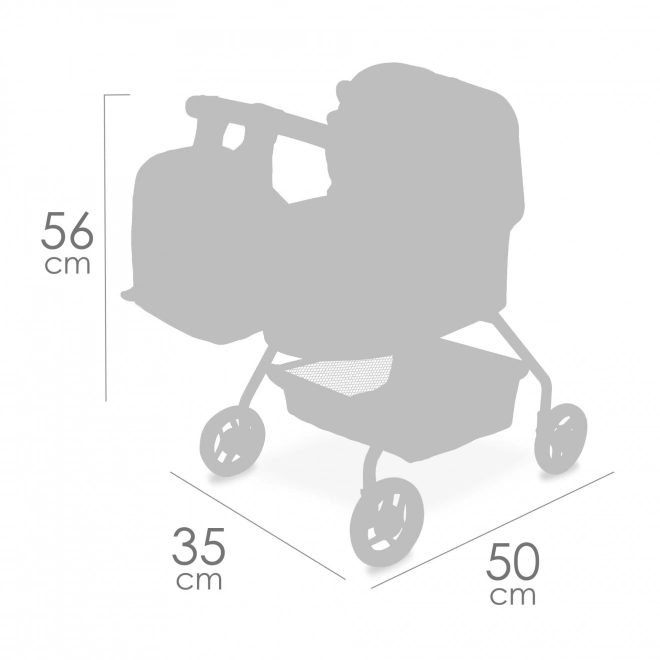DeCuevas 86080 Moj prvi voziček za punčke z nahrbtnikom COCO 2024 - 56 cm