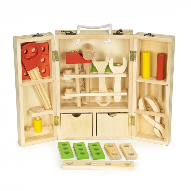 Leseno orodje v delavniskem boksu, set XXL ECOTOYS