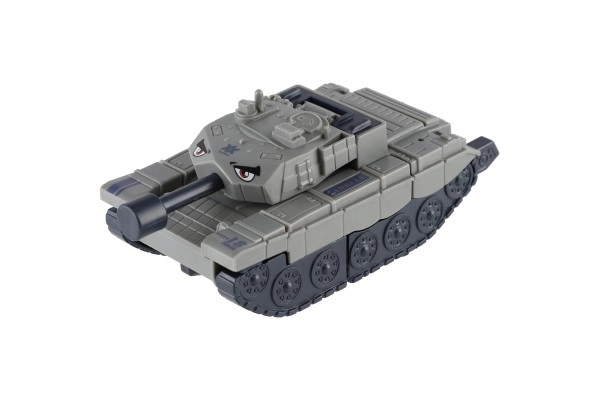 Transformer tank/robot plast 14cm na vztrajnik 3 barve