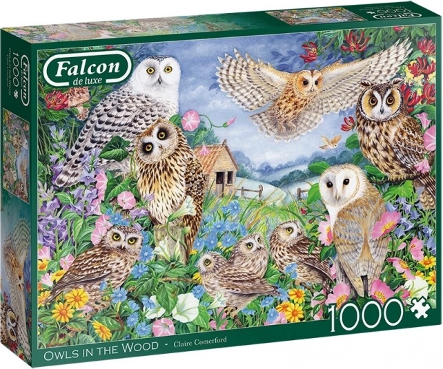 Sestavljanka FALCON sove v gozdu, 1000 koščkov