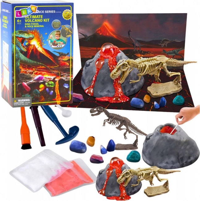 Izobraževalni set Vulkan izbruhi in dinozavri