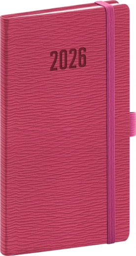 Žepni dnevnik Rivoli 2026 rožnat