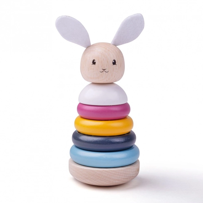 Bigjigs Baby Lesena Motoricna Stolp Zajček
