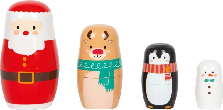 božična lesena matrjoška small foot