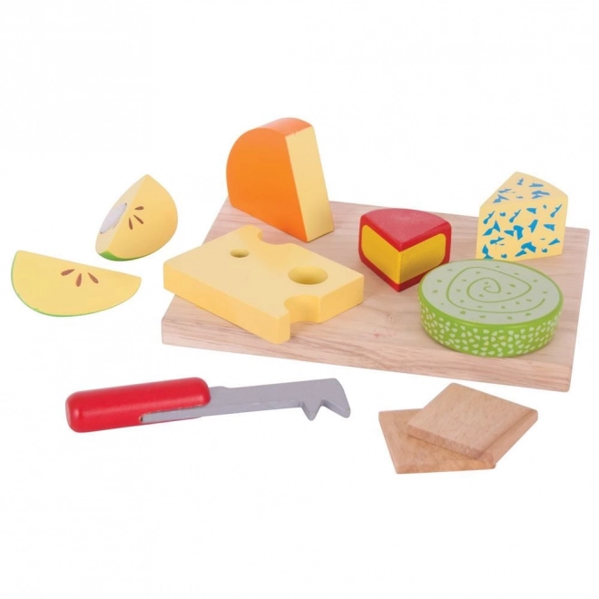Bigjigs Toys leseni sirni set na deski
