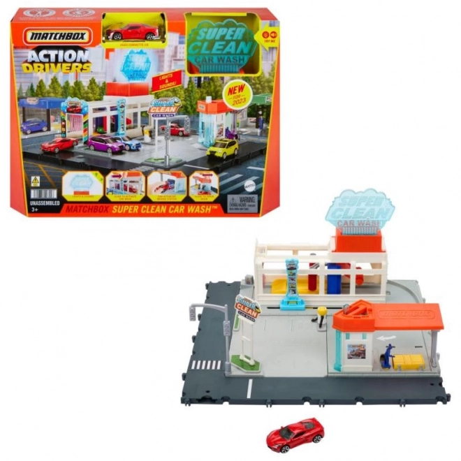 Komplet Matchbox Real Adventures Avtopralnica