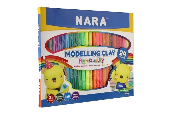 Modelirna/Plastelin NARA 1000g 24kos v škatli 30x25x2cm