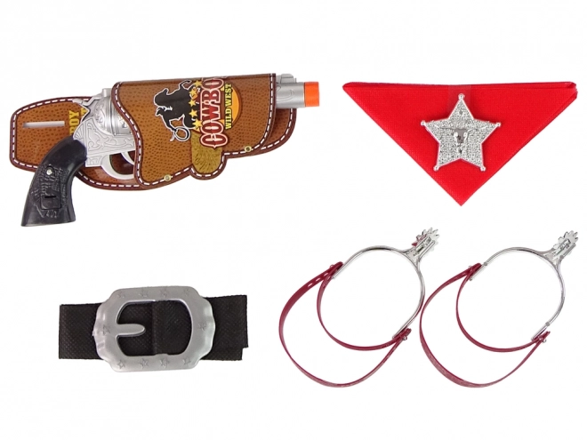 Kavbojski šerifovski komplet Puška Revolver