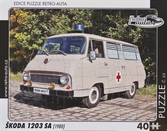Retro sestavljanka Škoda 1203 SA 40 koščkov