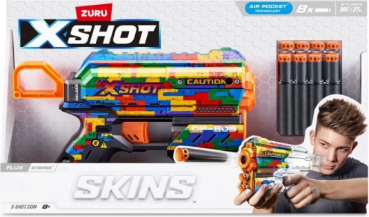 Pena blaster X-Shot Skins Flux Striper (8 puščic)