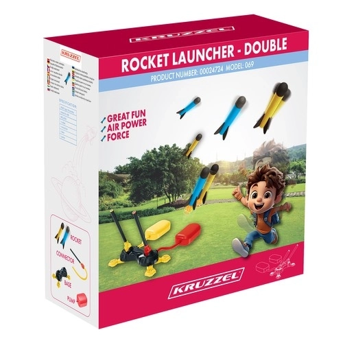 Otroški dvojni raketni lansirni komplet s penastimi raketami