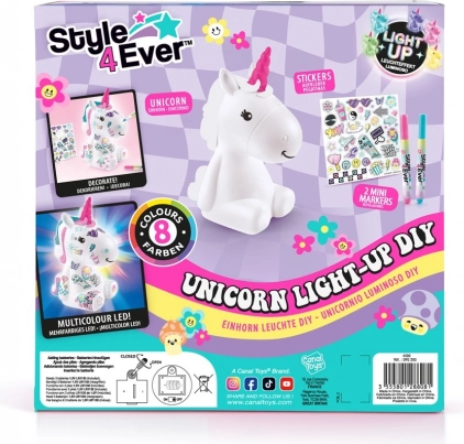 Style4Ever svetleči samorog – ustvarjalni komplet